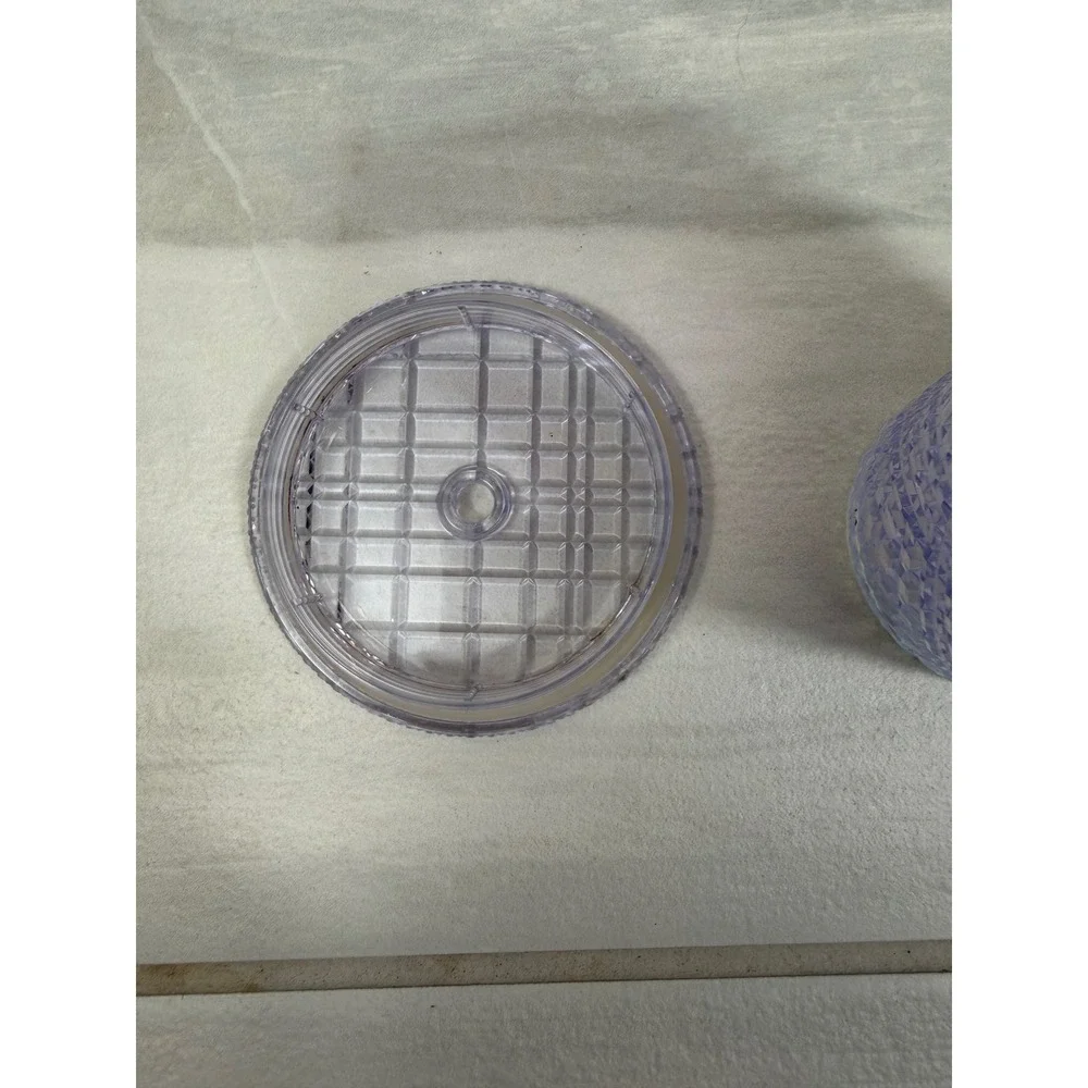 Starbucks 2021 Purple Iridescent Grid Cold Cup Tumbler 16oz Textured Diamond Lid